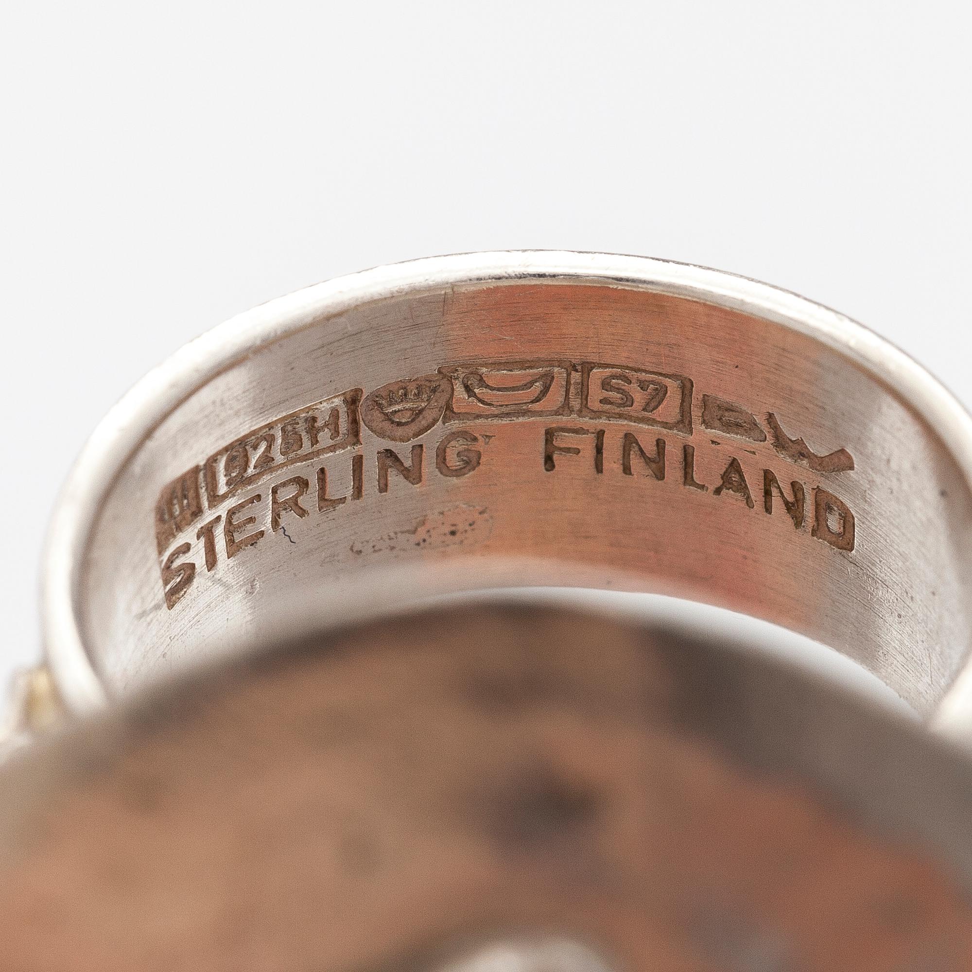 BJÖRN WECKSTRÖM, A sterling silver ring "Galactic dance". Lapponia 1971.