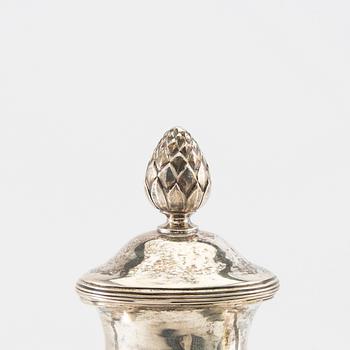 Arvid Floberg sugar bowl Gustavian silver Stockholm 1796.