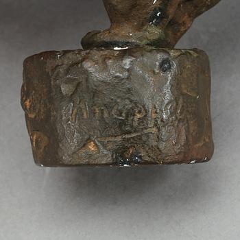 SKULPTUR, gips, Arvid Knöppel, signerad.
