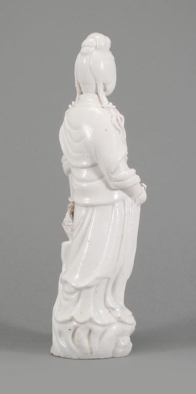 FIGURIN, porslin, blanc de chine, Kina, 1700-/1800-tal.