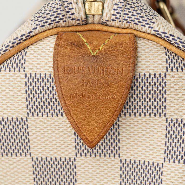 Louis Vuitton,  "Speedy 25" Damier Azur.