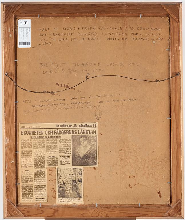 Sigrid Hjertén, Porträtt av Ida la Cour, född Enna.