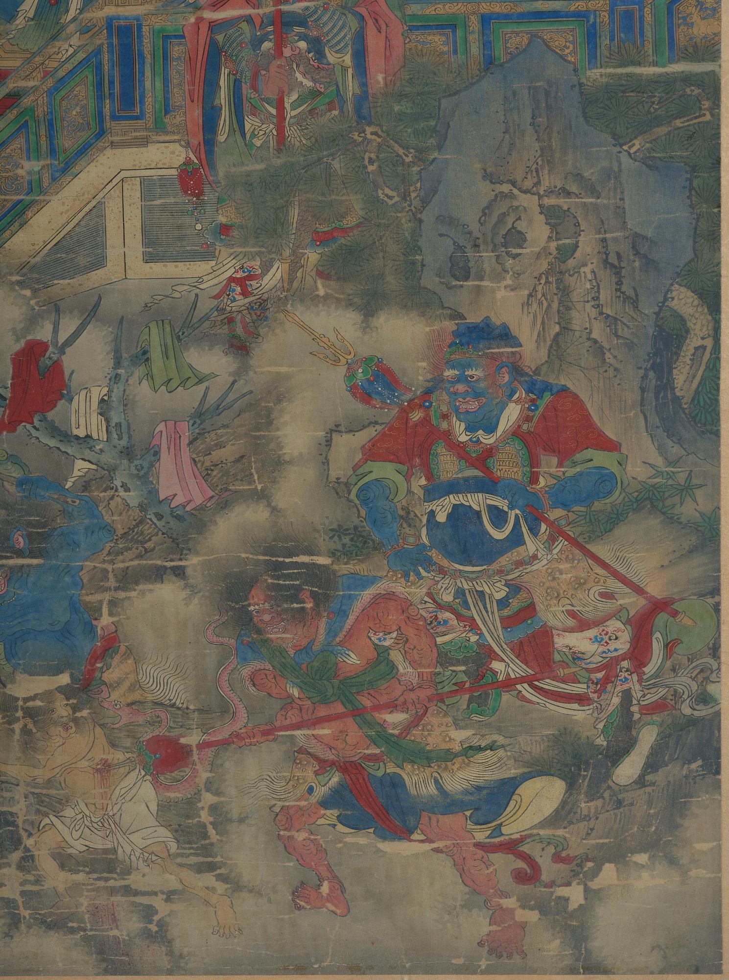 A large painting by anonymous artist, Qing dynasty, 18/19th century.