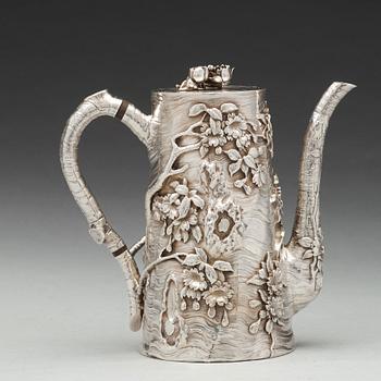 KAFFEKANNA, silver. Japan, tidigt 1900-tal.