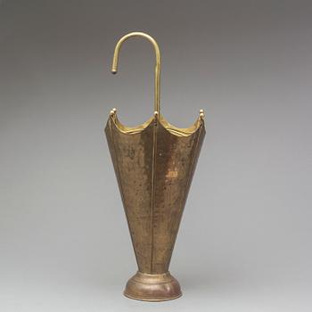 A BRASS UMBRELLA STAND, 20th century.