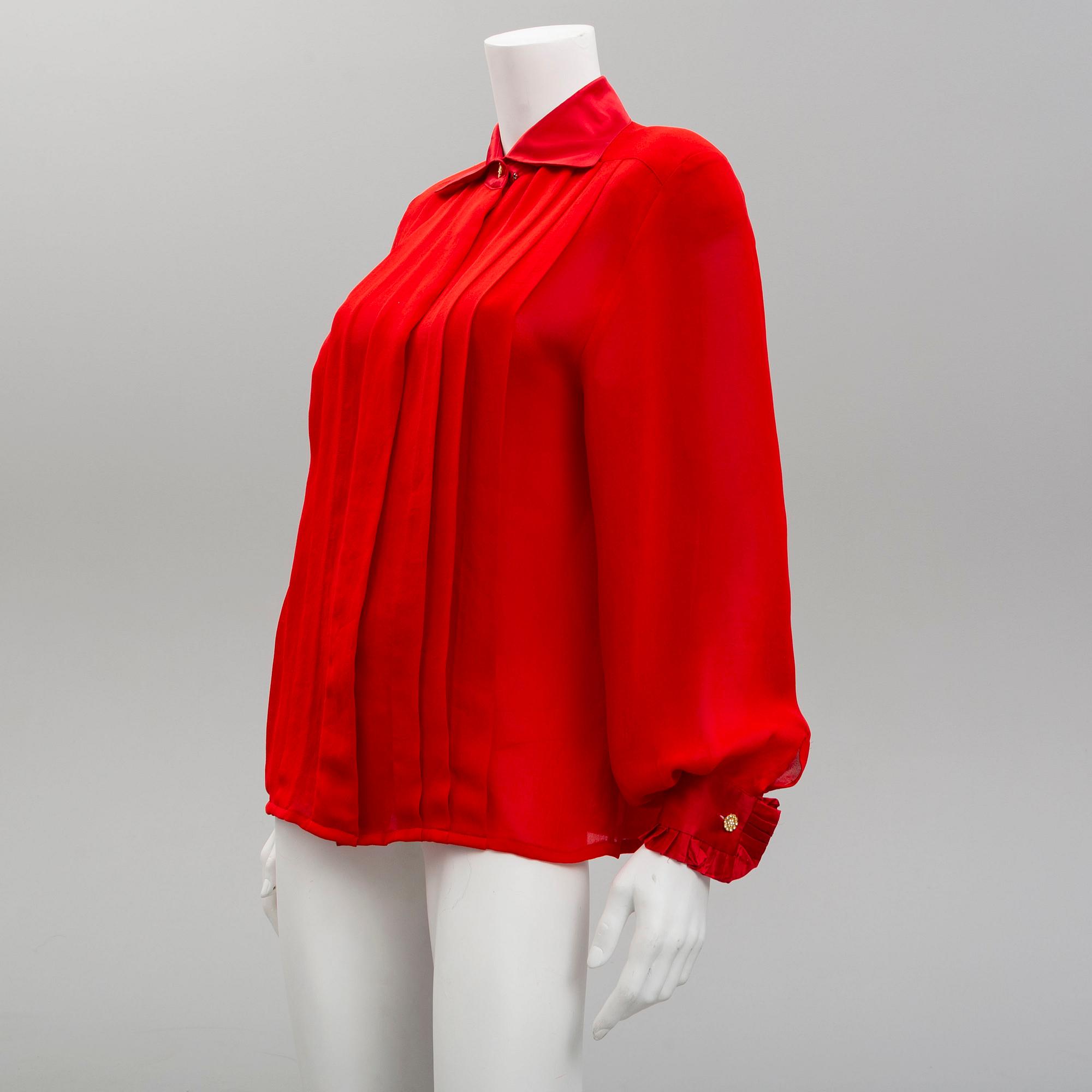 CHRISTIAN DIOR, blus, 1970/80-tal, storlek 8.