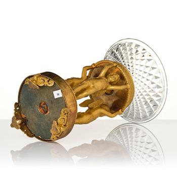 An Empire ormolu and cut glass centerpiece in the mannor of Pierre-François Feuchère, Paris, ca 1820.