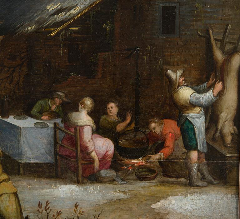 Sebastiaen Vrancx, his studio, Winter.