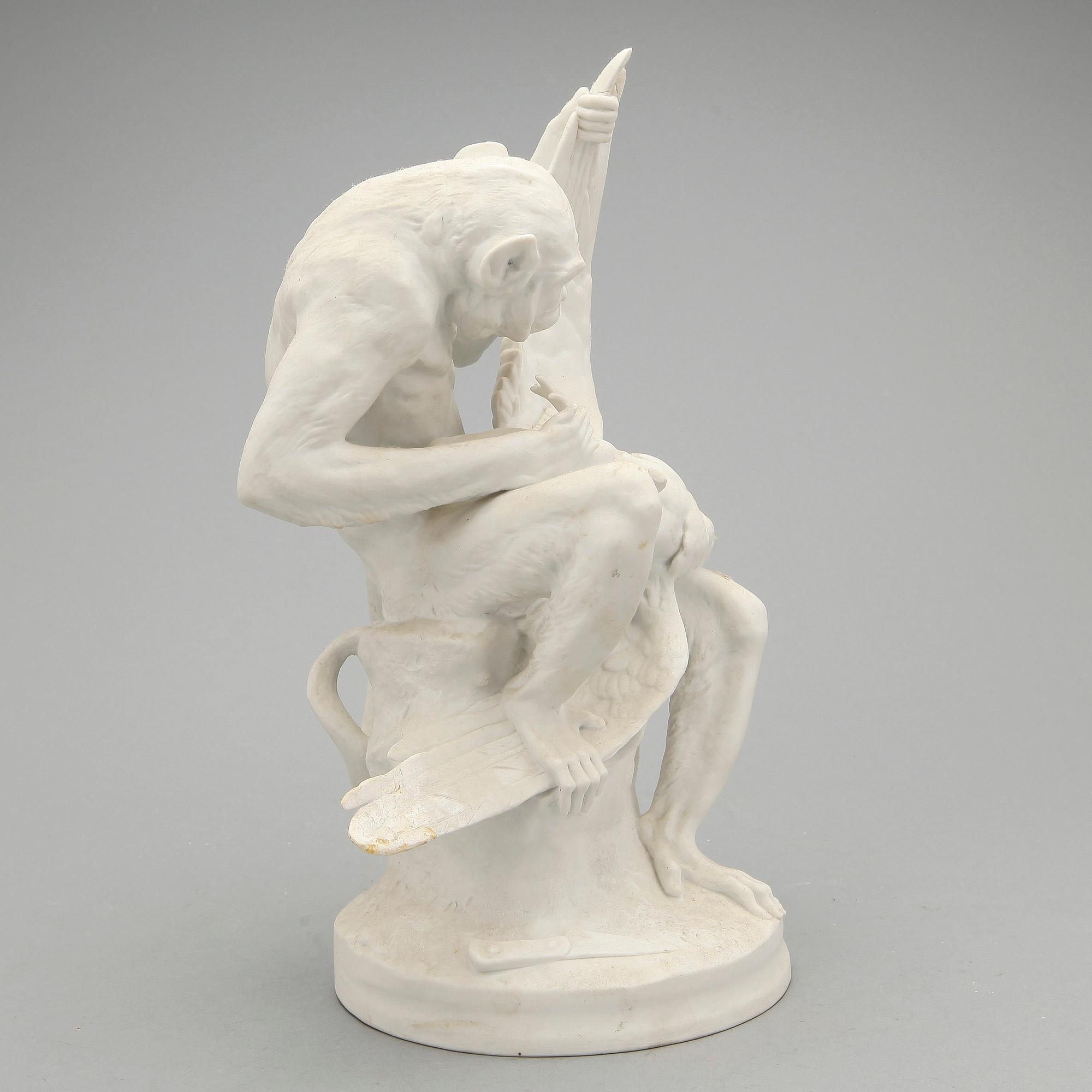 SKULPTUR, parian, efter Joseph Victor Chemin. Signerad.