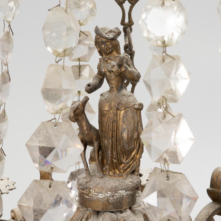 A chandelier, late 19th century.