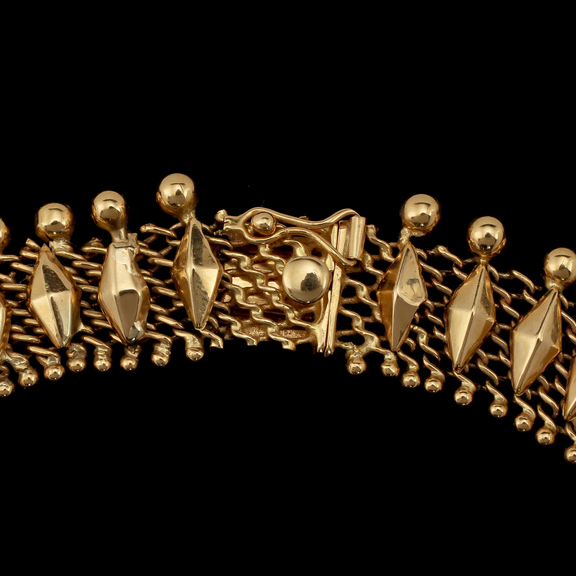 COLLIER, 18k guld, Italien, 1900-tal. Vikt 44 g.