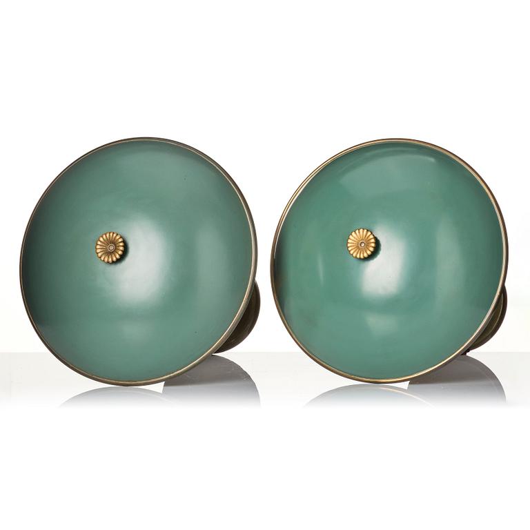 Erik Tidstrand, a pair of table lamps, model "29595", Nordiska Kompaniet, 1930s.