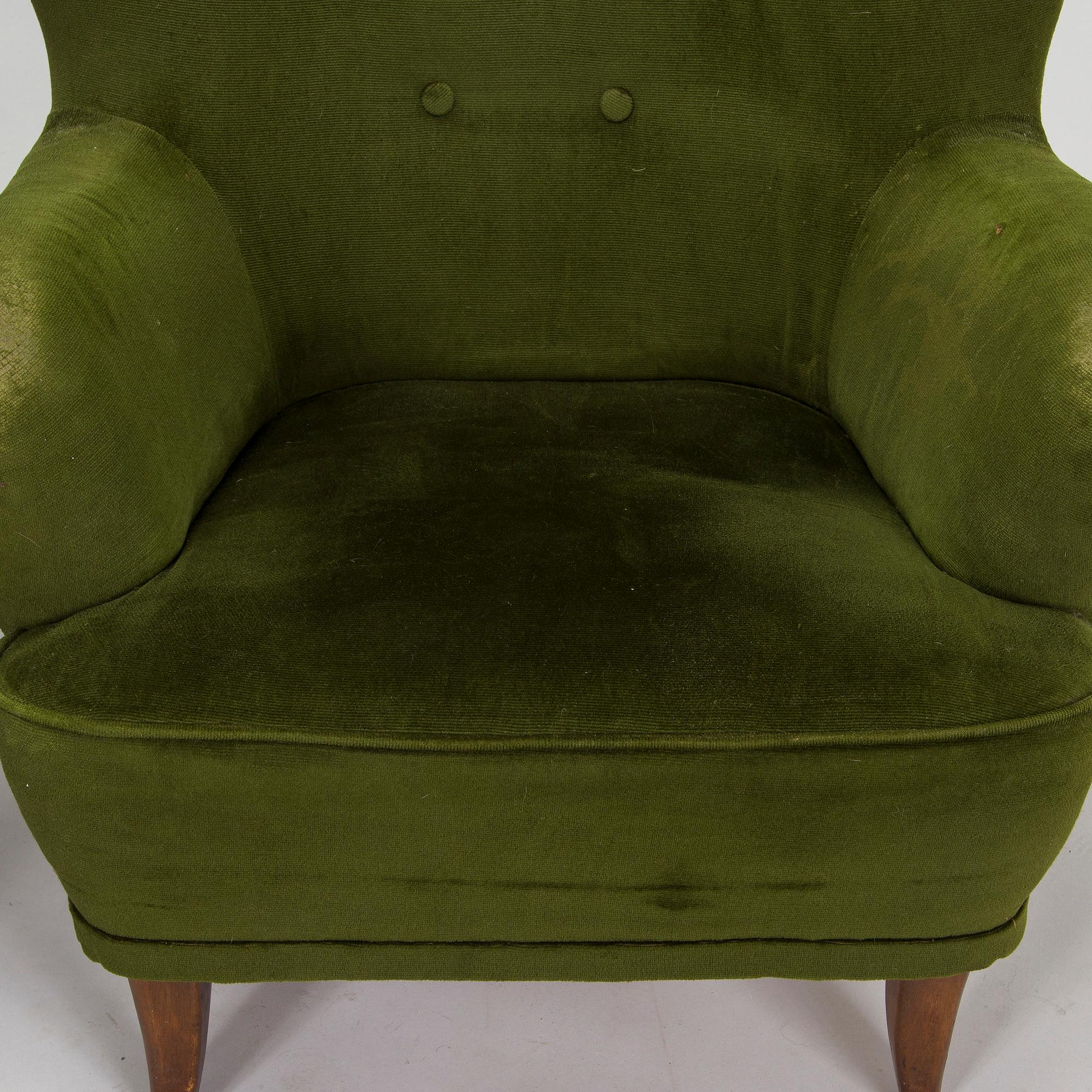 Ilmari Lappalainen, a pair of 1950's 'Laila' armchairs for Asko, Finland.