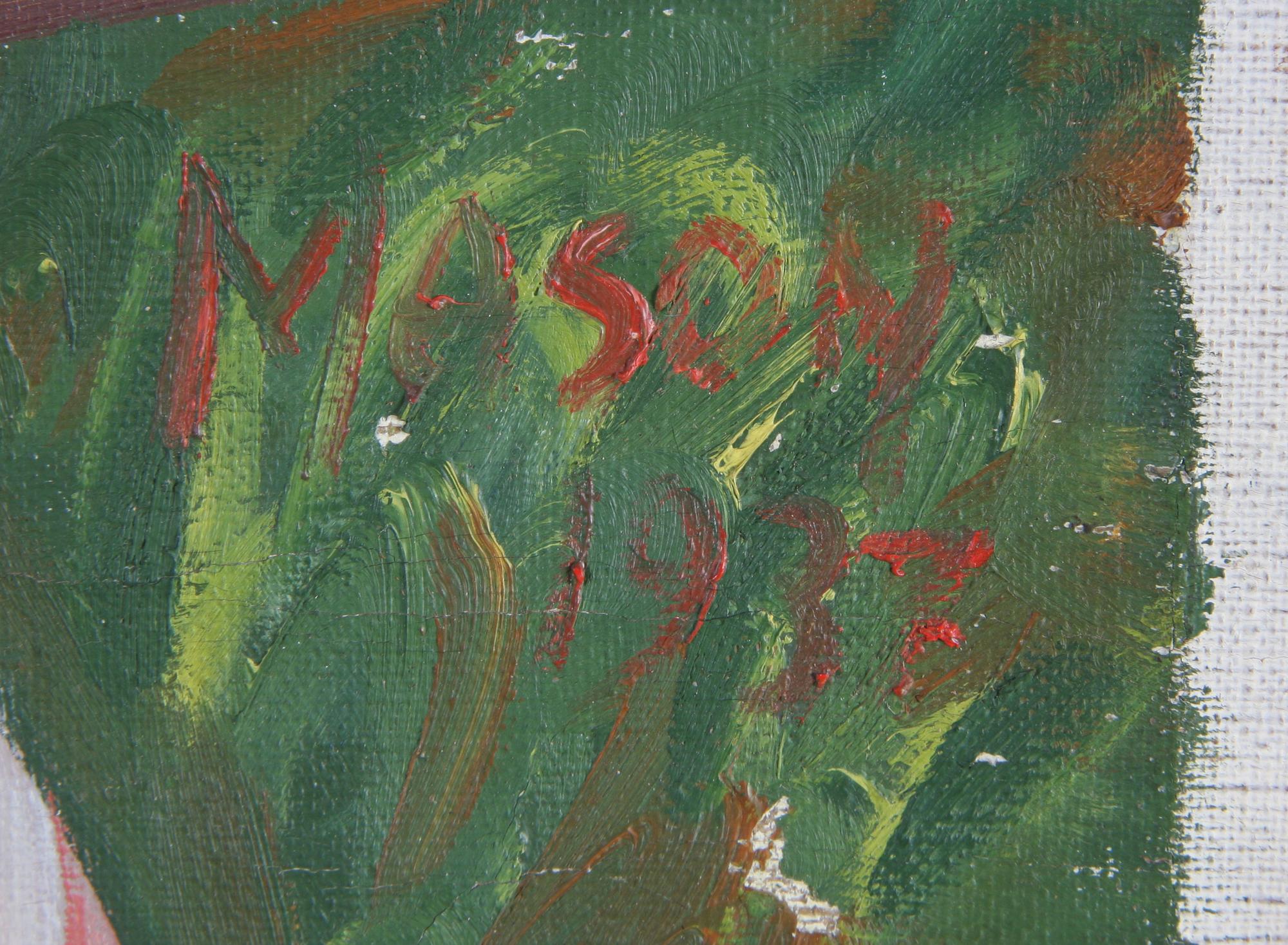 MASON, MATS, olja på duk, sign o dat 1937, samt gouache och 4 blyertsteckningar, sign.