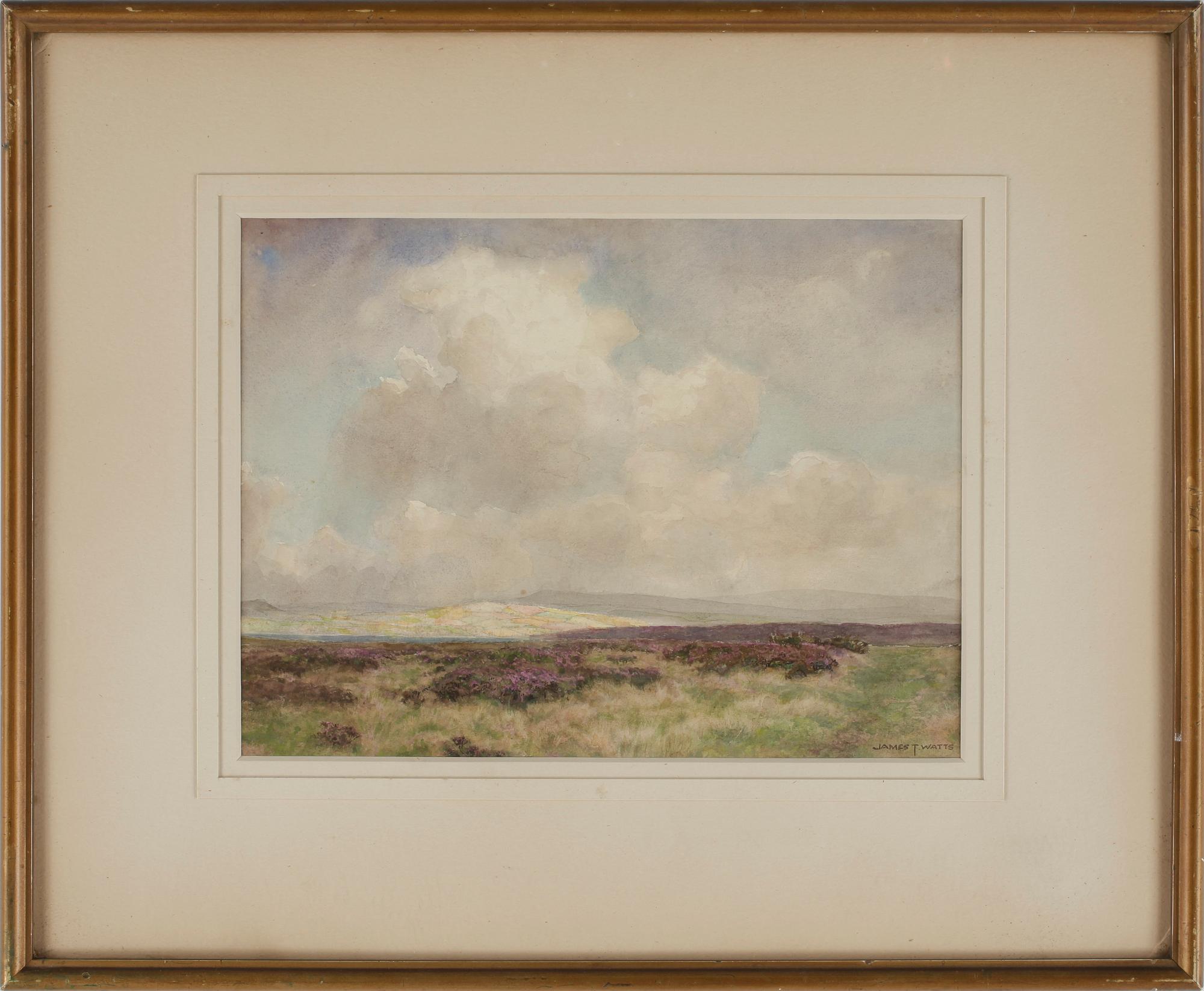 JAMES THOMAS WATTS, akvarell, signerad omkring sekelskiftet år 1900.