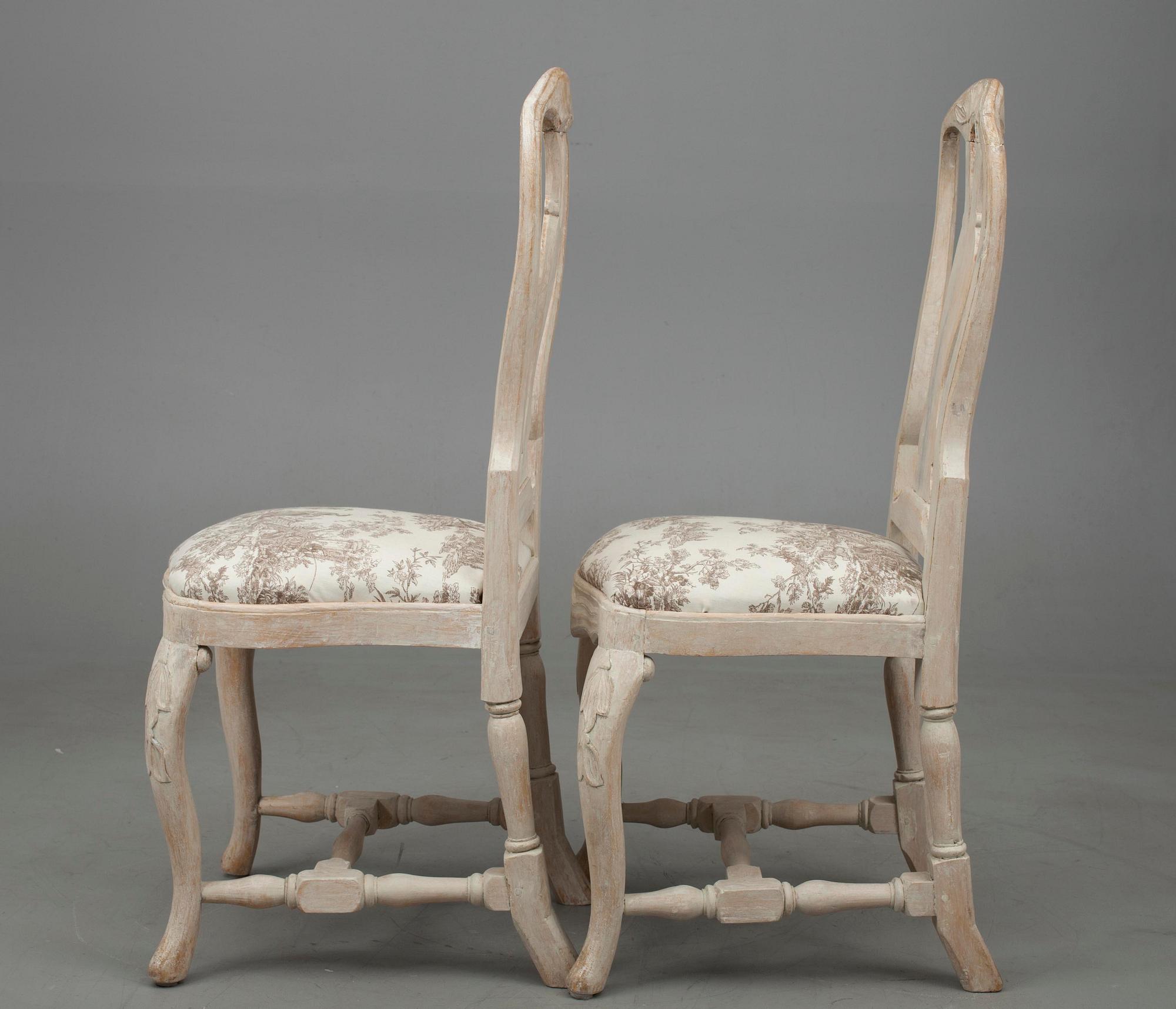 STOLAR, ett par, rokoko, 1700-tal.