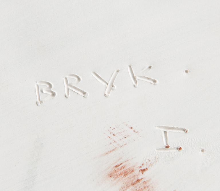 RUT BRYK, kermiikkareliefi, 2 osaa, signeeratut BRYK.
