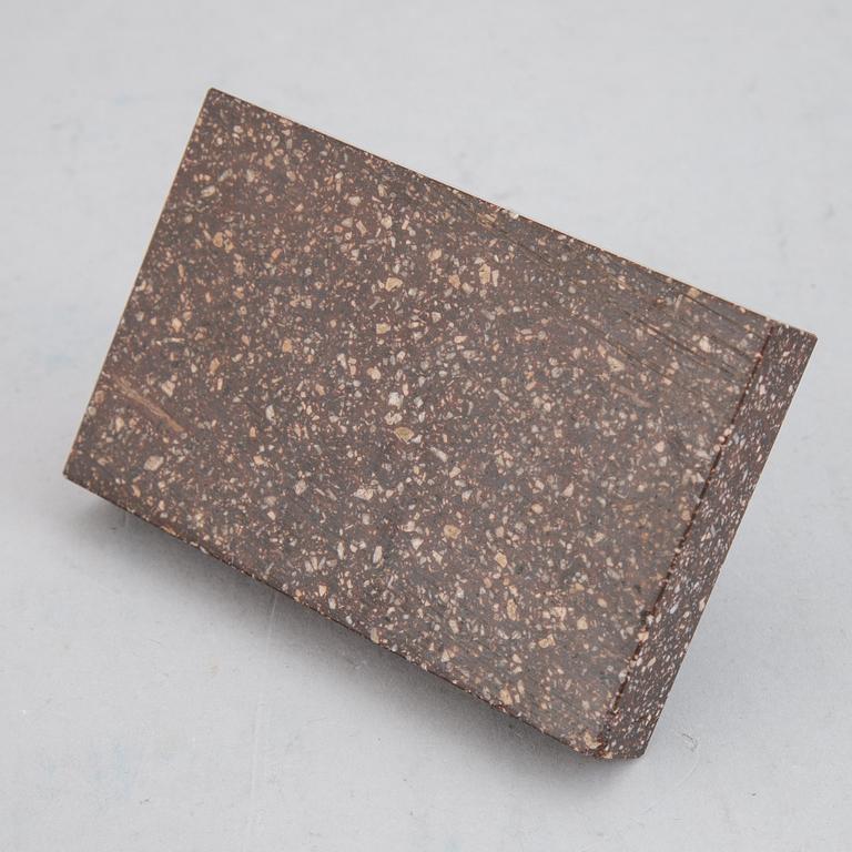 porphyry and marble paper weight.