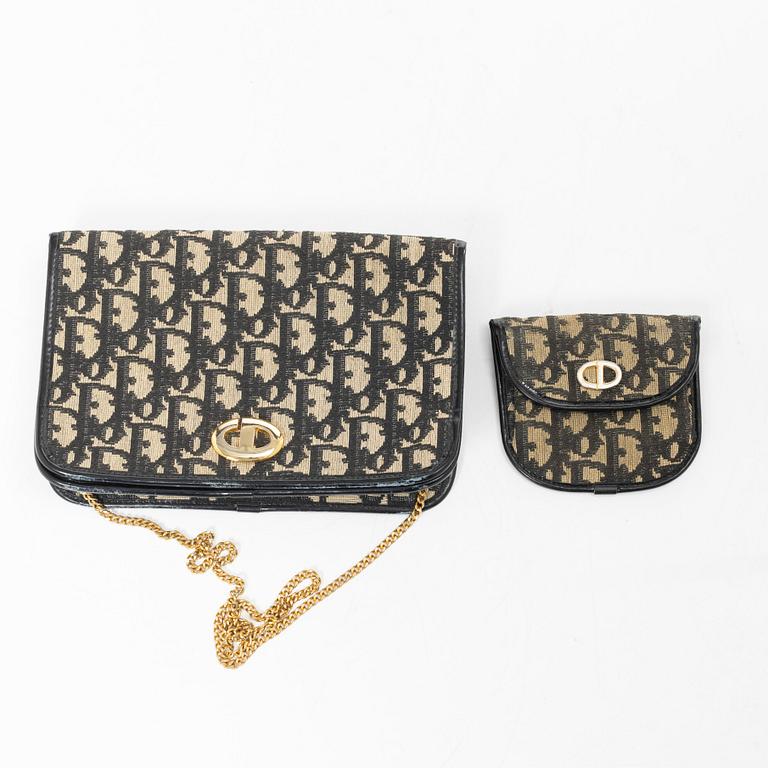 Christian Dior, bag and coin purse, vintage.