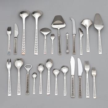 BESTICKUPPSÄTTNING, 126 delar, silver, Norge.