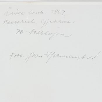 Jean Hermanson, Jean Hermanson, photograph signed on verso. Printed in the 70s.