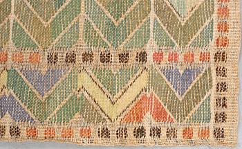 Märta Måås-Fjetterström, a drape, "Rågen", flat weave, ca 224,5-227 x 108-110 cm, signed MMF.