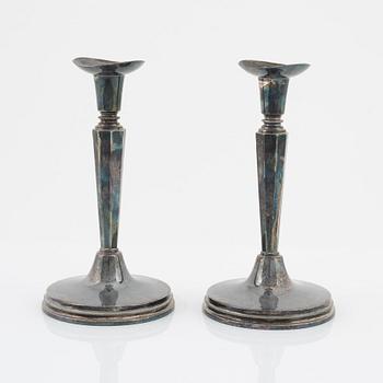 Eric Löfman, ljusstakar, ett par, silver, MGAB, Uppsala, 1966.