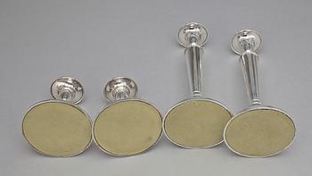 LJUSSTAKAR, 2 par, silver, TESI, Göteborg 1962.