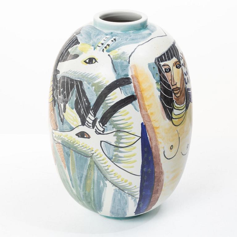 Carl-Harry Stålhane, a stoneware vase, Rörstrand 1945.