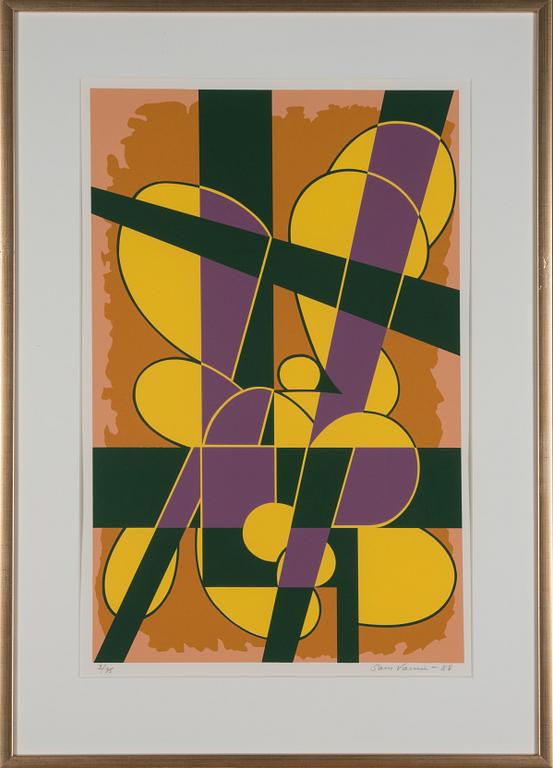SAM VANNI, serigrafi, signerad, daterad -88 och numrerad 2/75.