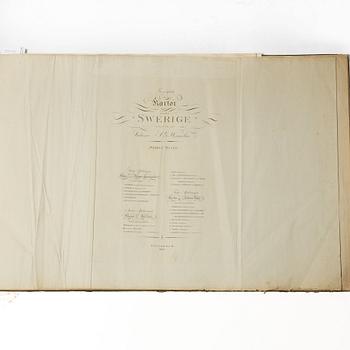 Med 28 graverade kartor över Sverige och Finland.