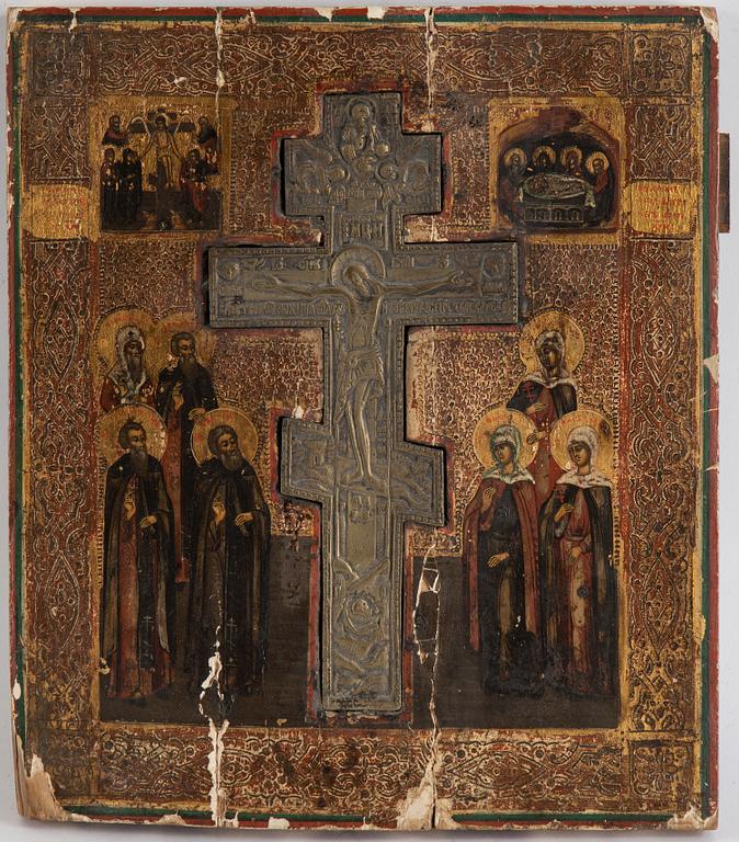 ICON, Russia, 19th Century, tempera and metal.