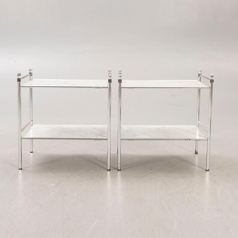 Bedside table / side table, a pair, 1970s-80s.