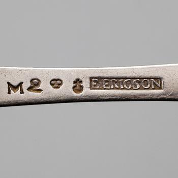 BESTICK, 12 delar, silver, 1700-/1800-tal. Vikt ca 407 gram.