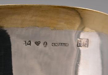 KASTIKEKULHO, hopeaa.G. Wallin Falun 1846. Paino 238 g.