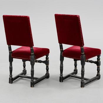 STOLAR, ett par, barock, 1700-tal.