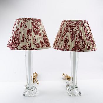 Table lamps a pair Flygsfors/Laura Ashley late 20th century.