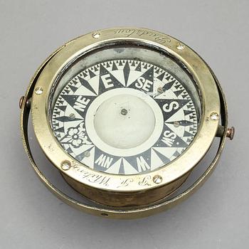 KOMPASS, PF Whiting, Padstow, England, mässing, 1800-talets slut.