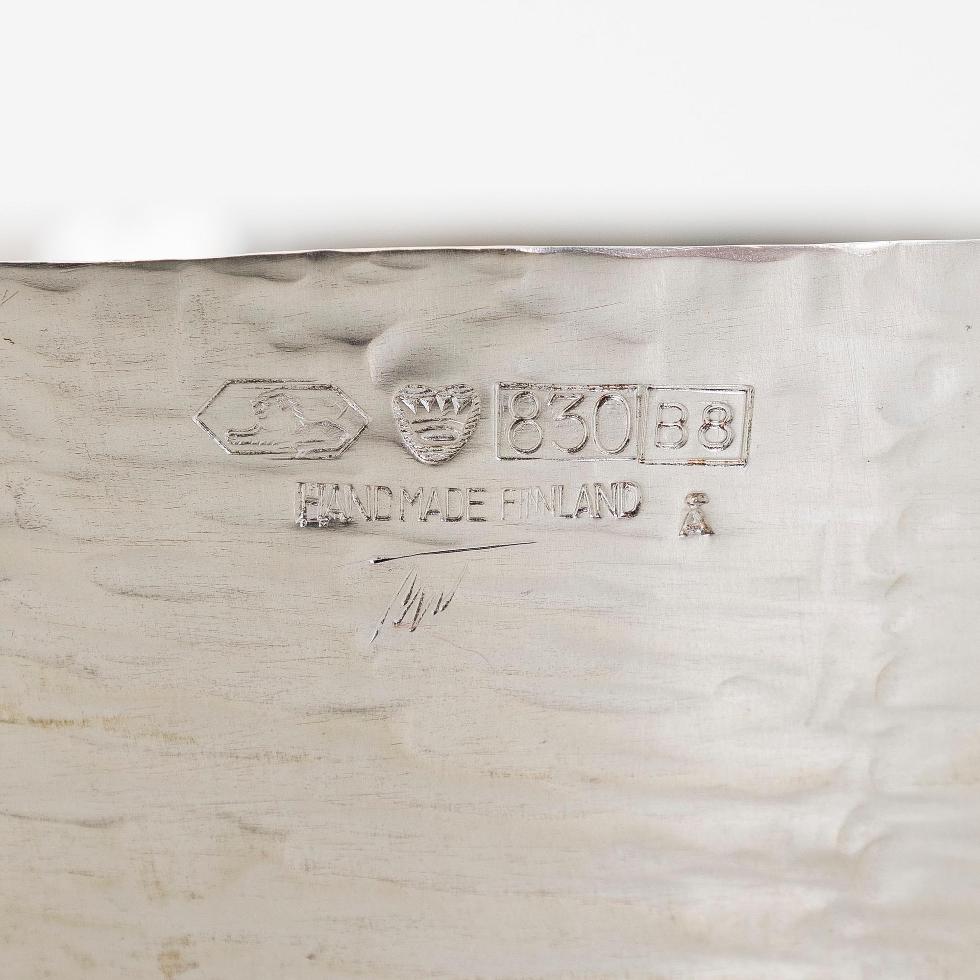 Tapio Wirkkala, skål, silver, TW 243, Kultakeskus, Tavastehus 1979.