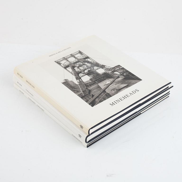 Bernd & Hilla Becher, photo books, three volumes.