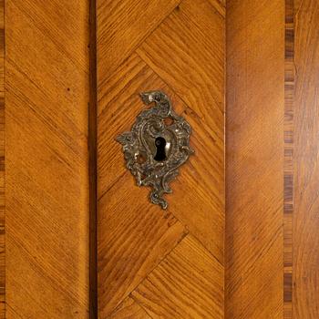 A Swedish rococo cabinet, mid 18th Century.