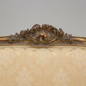 SOFFA, Louis XV-stil, omkring 1800-talets sista kvartal.