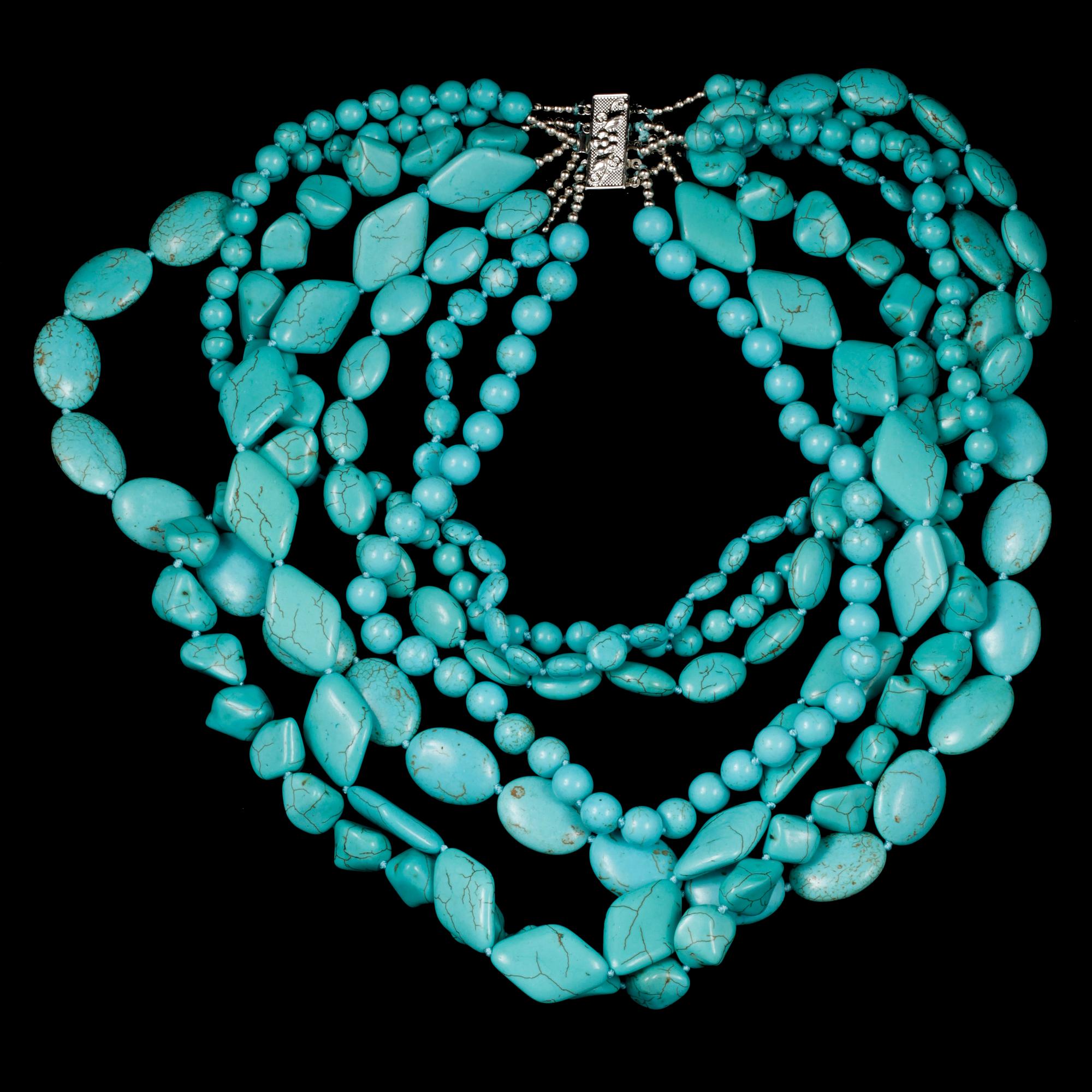 HALSBAND, turkoser, 1900/2000-tal.