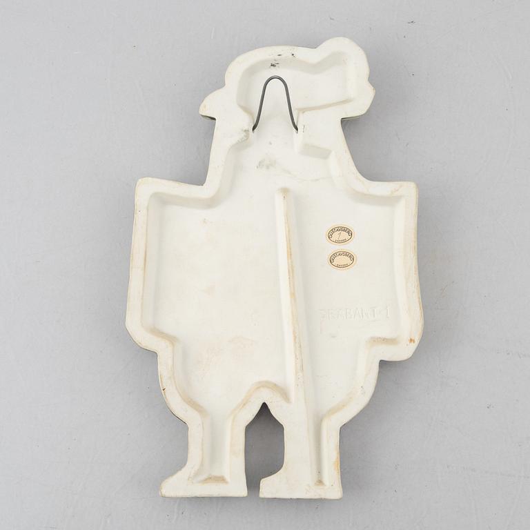 Lisa Larson, väggreliefer, 4 st, stengods, ur serien "Drabant", Gustavsberg.