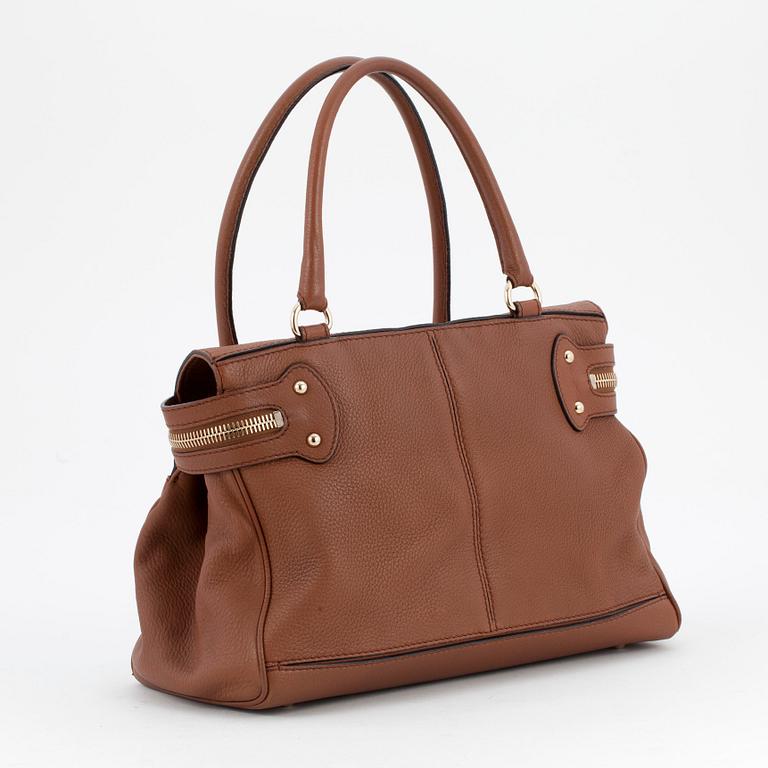 MAX MARA, a brown leather shoulder bag.