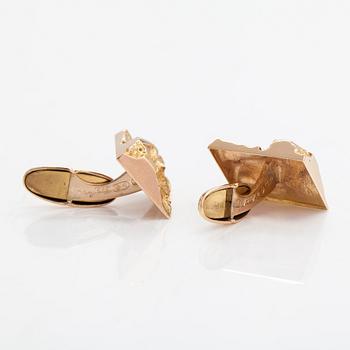 A pair of 14K gold cufflinks. E. Räsänen Oy, Kuopio 1972.