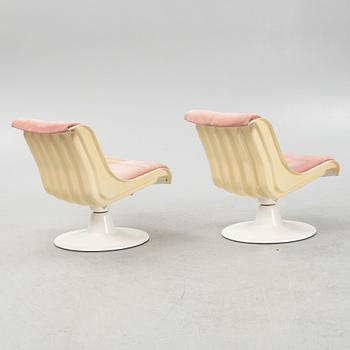 Yrjö Kukkapuro, fåtöljer, ett par, "C-Saturnus", Haimi, 1970-talets slut.