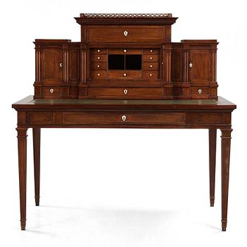 46. The masterpiece by Niclas Engelstedt master in Stockholm 1800-1818, a late Gustavian writing desk.