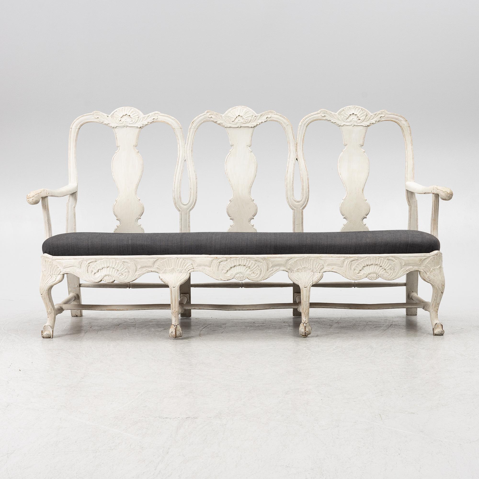 Rococo sofa, mid-18th century.