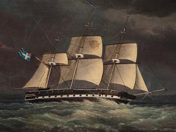 Unknown artist 19th Century. The Frigate Eugenie.